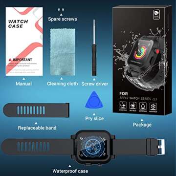 EFFUN Waterproof Case for Apple Watch 3 & 2 - Ultimate Protection