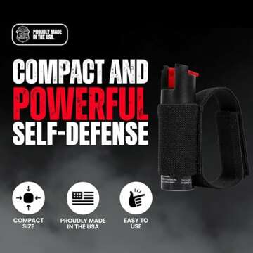 POLICE MAGNUM Pepper Spray Self Defense- Running Safety Gear- Made in The USA (2 Pack 1/2oz Joggers)...
