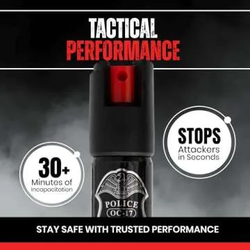 POLICE MAGNUM Pepper Spray Self Defense- Running Safety Gear- Made in The USA (2 Pack 1/2oz Joggers) (Black 2 Pack)