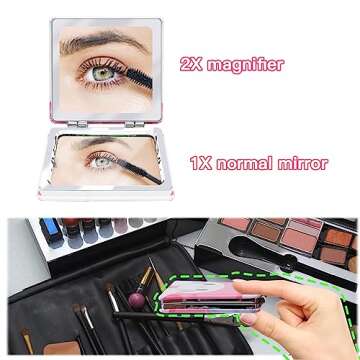 U-CHYTY Cartoon Kitty Makeup Bag Anime Plush Cosmetics Case Pink Kitty Makeup Case Kitty Capacity Bag for Women -02