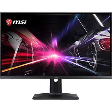 MSI QHD Rapid-IPS Quantum DOT Gaming Non-Glare Super Narrow Bezel 1ms 2560 x 1440 165Hz Refresh Rate Adjustable Arm G-Sync Compatible 27” Gaming Monitor (Optix MAG274QRF-QD),Black