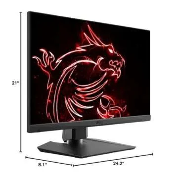 MSI QHD Rapid-IPS Quantum DOT Gaming Non-Glare Super Narrow Bezel 1ms 2560 x 1440 165Hz Refresh Rate Adjustable Arm G-Sync Compatible 27” Gaming Monitor (Optix MAG274QRF-QD),Black