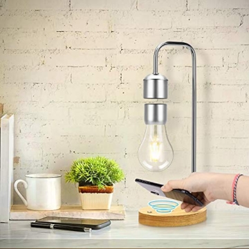 VGAzer Levitating LED Bulb Wireless Charger Futuristic Decor