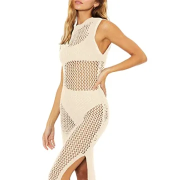 Ebifin Women’s Sexy Crochet Cover Up for Beach Fun