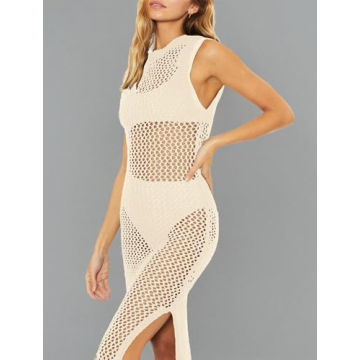 Ebifin Women’s Sexy Crochet Cover Up for Beach Fun