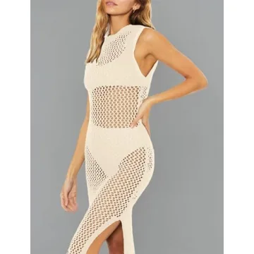 Ebifin Women’s Sexy Crochet Cover Up for Beach Fun