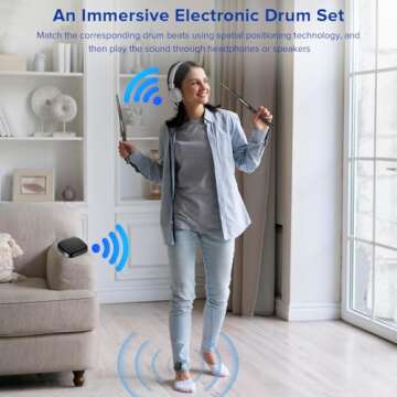 Portable Electronic Air Drum Set with 3D Motion Sensing
