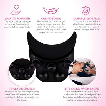 Shampoo Bowl Neck Rest - Neck Cushion for Salon Sinks - Silicone Cushion for Wash Basin - Salon Sink Neck Cushion - Salon Neck Rest - Shampoo Neck Rest for Sink