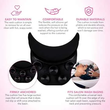 Shampoo Bowl Neck Rest - Neck Cushion for Salon Sinks - Silicone Cushion for Wash Basin - Salon Sink Neck Cushion - Salon Neck Rest - Shampoo Neck Rest for Sink