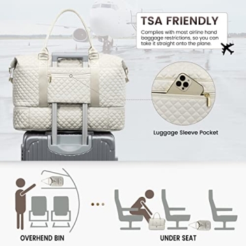 LOVEVOOK Travel Duffle Bag with Shoe Compartment & Toiletry Bag