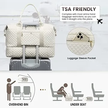 LOVEVOOK Travel Duffle Bag with Shoe Compartment & Toiletry Bag