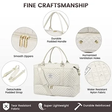 LOVEVOOK Travel Duffle Bag with Shoe Compartment & Toiletry Bag