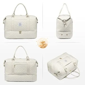 LOVEVOOK Travel Duffle Bag with Shoe Compartment & Toiletry Bag