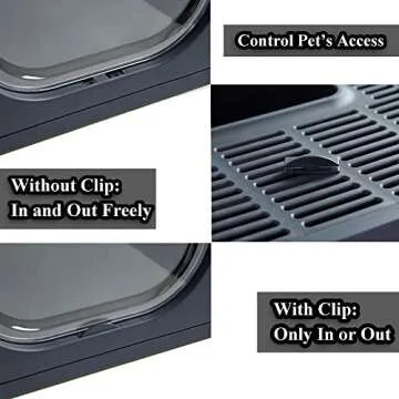 Pawsayes Cat Litter Box with Lid, Foldable Enclosed Covered Top Entry Kitten Litter Boxes for Growing Cats, Drawer Type Kitty Toilet with in/Out Front Door