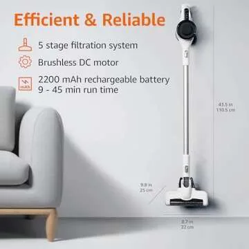 Amazon Basics Cordless Vacuum Cleaner for Home Use