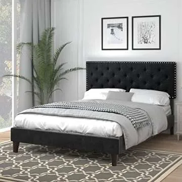 Catrimown Velvet Full Size Bed Frame - Stylish & Durable