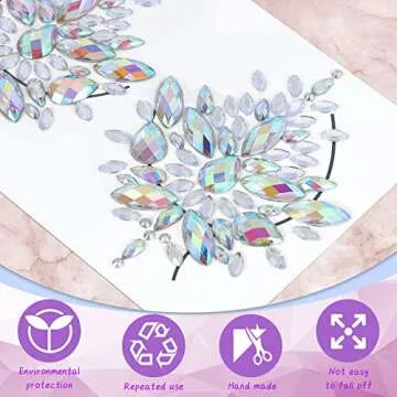 Leelosp 8 Set Halloween Jewels Tattoo Body Gems Rhinestone Sticker with 6 Boxes Chunky Holographic Face Hair Glitter Crystals Face Stickers Jewels for Rave Festival Makeup(Vivid Style)