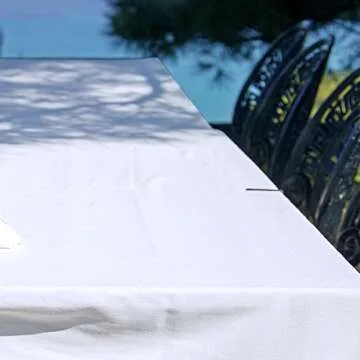 Utopia Kitchen Fitted Tablecloth - 6 Feet - 30 x 72 Inches (1, White)