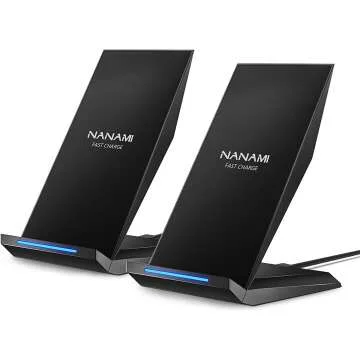 NANAMI Fast Wireless Charger 2 Pack for iPhone & Galaxy