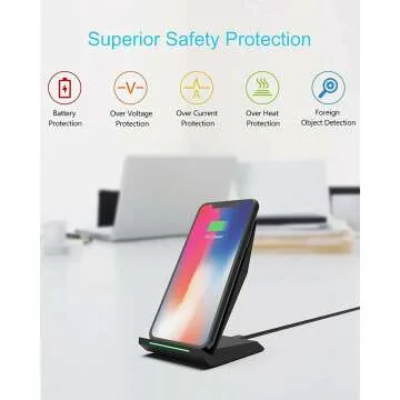 NANAMI Fast Wireless Charger 2 Pack for iPhone & Galaxy
