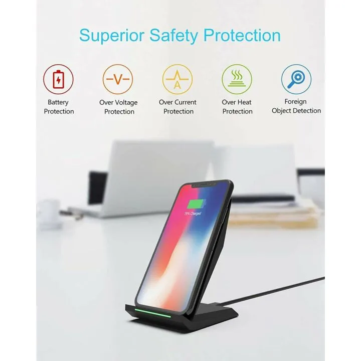 NANAMI Fast Wireless Charger 2 Pack for iPhone & Galaxy