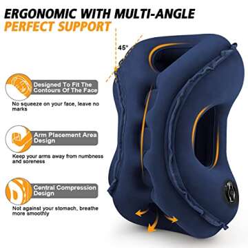 Inflatable Travel Pillow,Multifunction Travel Neck Pillow for Airplane to Avoid Neck and Shoulder Pa...