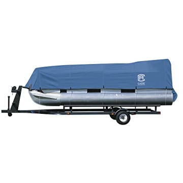 Classic Accessories Stellex Trailerable Pontoon Boat Cover, Fits Pontoon Boats 17' - 20' L x 102" W,...