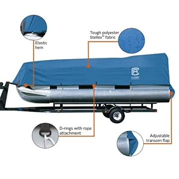 Classic Accessories Stellex Boat Cover for Pontoon, 17-20 ft