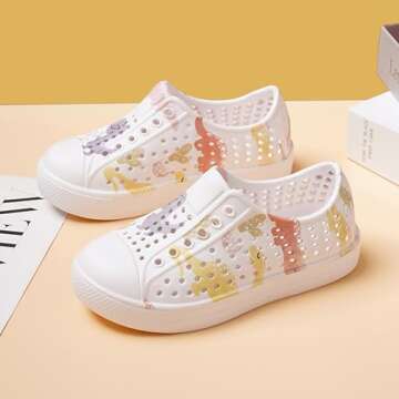 QLZ Toddler Kids Water Shoes for Boys Girls Garden Sandals Rubber Shoes Beach Sneakers, Slip-on Anti...