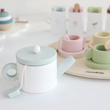 Discover nunukids Wooden Tea Set for Fun Pretend Play