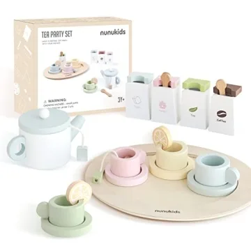 Discover nunukids Wooden Tea Set for Fun Pretend Play
