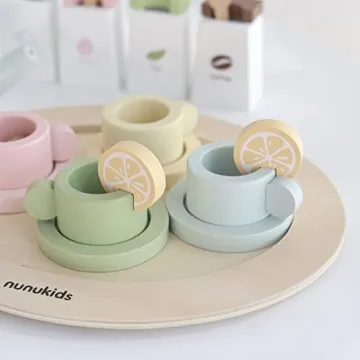 Discover nunukids Wooden Tea Set for Fun Pretend Play
