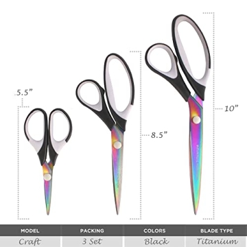 JubileeYarn Titanium Softgrip Scissors Set for Crafts