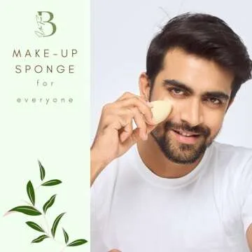 Bumfuzz Green Tea Beauty Sponge - Plant-Based, Eco-Friendly, Cruelty-Free, Dye-Free & Latex-Free Blender, Biodegradable & Vegan Makeup Sponge, Makeup Blender, Perfect for Liquid & Powder (1 Count)
