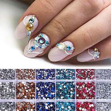 3000pcs Flatback Rhinestones for Crafts,Pink and White Crystals Rhinestone,Resin Flatback Rhinestones Glitter Gems Nail Diamonds Rhinestones Flatback Rhinestones for Clothes Accessories DIY