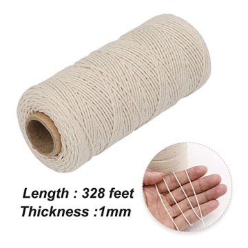 Vivifying Butchers Twine - 328 Feet Food Safe Cotton String