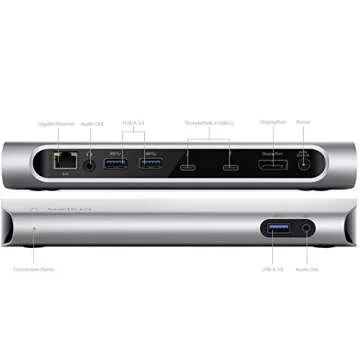 Belkin Thunderbolt 3 Dock w/ 2.6ft Thunderbolt 3 Cable (Thunderbolt Dock for MacBook Pro models from 2016 or later, includes the 2018 version), Dual 4K @60Hz, 40Gbps Data Transfer Speeds)