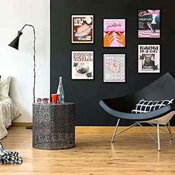 HENCT 6 Pieces Music Poster Home Decor By Singer Album Cover Posters Canvas Wall Art HD Picture Print Living Room Bedroom Decorative Painting Vintage Room Aesthetics (6P 8x10in Unframed)