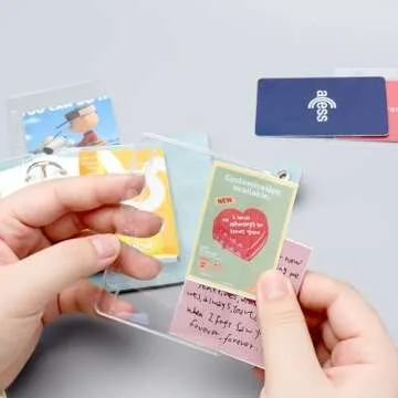 NatSumeBasics 12 A9 Mini Binder Pockets Zipless Clear Cash Envelopes PVC Sheet Protectors 3 Holes Inserts for 3 Ring A9 Planner Organizer Photos Cards Bills (Clear A9)