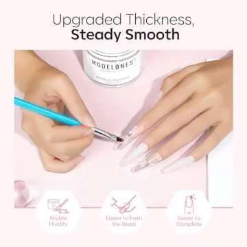 MODELONES 4.23oz Clear Nail Acrylic Powder Professional Nail Art Powder for Nail Extension French Nails