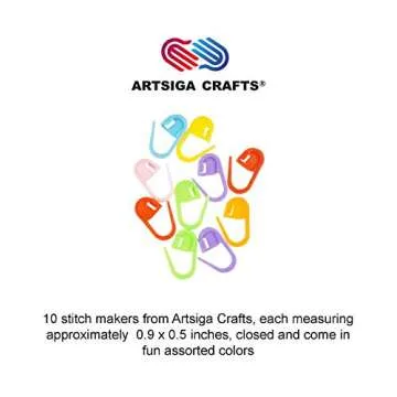 Knitter's Pride Dreamz Knitting Needles Interchangeable Afghan Tunisian Crochet Hooks 6 inch (15cm) Size 7.0mm 600138 with 10 Colorful Stitch Markers