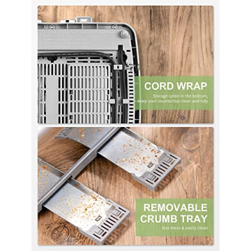 4 Slice Stainless Steel Toaster with Bagel Function and Warming Rack