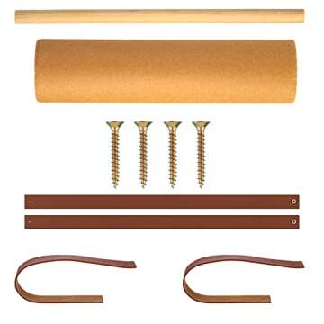 Lincia Wall-Mounted 12" Kraft Paper Roll Dispenser-Roller Kraft Paper Roll Display - Wall Decor/Butcher Paper Holder - Includes 30meter Kraft Paper Roll for Artwork, to-do Lists, Ideas Ideal for Home