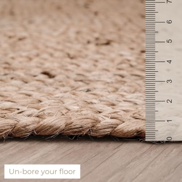 Stylish RAJRANG Round Jute Area Rug for Sustainable Living
