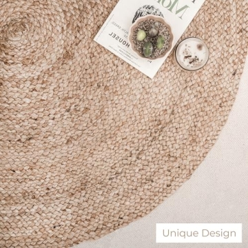 Stylish RAJRANG Round Jute Area Rug for Sustainable Living