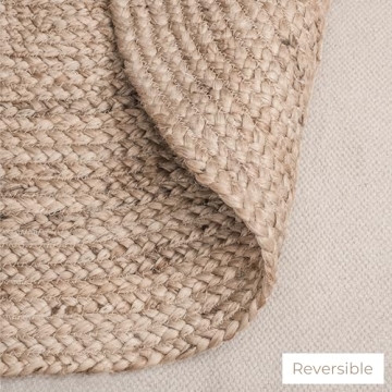 Stylish RAJRANG Round Jute Area Rug for Sustainable Living