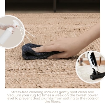 Stylish RAJRANG Round Jute Area Rug for Sustainable Living