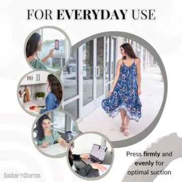 Removable and Reusable Adhesive, Silicone Suction Phone Case Mount, iPhone and Android Phone Accessory, Hands-Free Mirror Phone Holder, TikTok Videos, Sticky Grip, Patent Pending (BlackBerry)