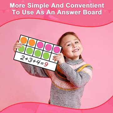 Magnetic Ten-Frame Set - Math Manipulatives Games for Kindergarten Elementary, 6 Ten Frames & 66 Magnetic Math Counters Toys for Boys/ Girls , STEM Learning Educational Number Toy For Children's Gift…