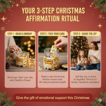 Positive Giraffe Jar with 60 Affirmation Cards